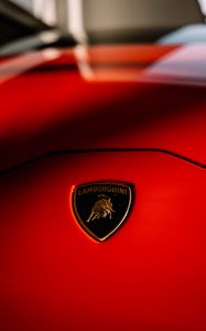 Превью обои lamborghini, автомобиль, спорткар, красный