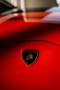 Превью обои lamborghini, автомобиль, спорткар, красный