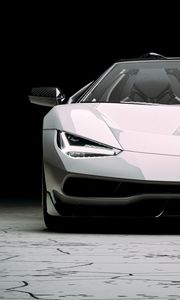 Превью обои lamborghini centenario, lamborghini, машина, спорткар, белый, вид спереди