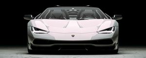 Превью обои lamborghini centenario, lamborghini, машина, спорткар, белый, вид спереди