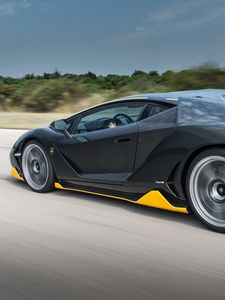 Превью обои lamborghini, centenario, вид сбоку, скорость