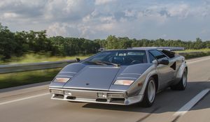 Превью обои lamborghini, countach, lp500s, движение, скорость