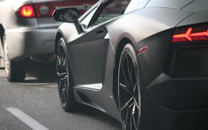 Превью обои lamborghini, фары, колесо, суперкар