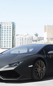 Превью обои lamborghini, huracan, gmg, вид сбоку