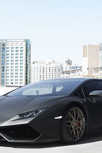 Превью обои lamborghini, huracan, gmg, вид сбоку