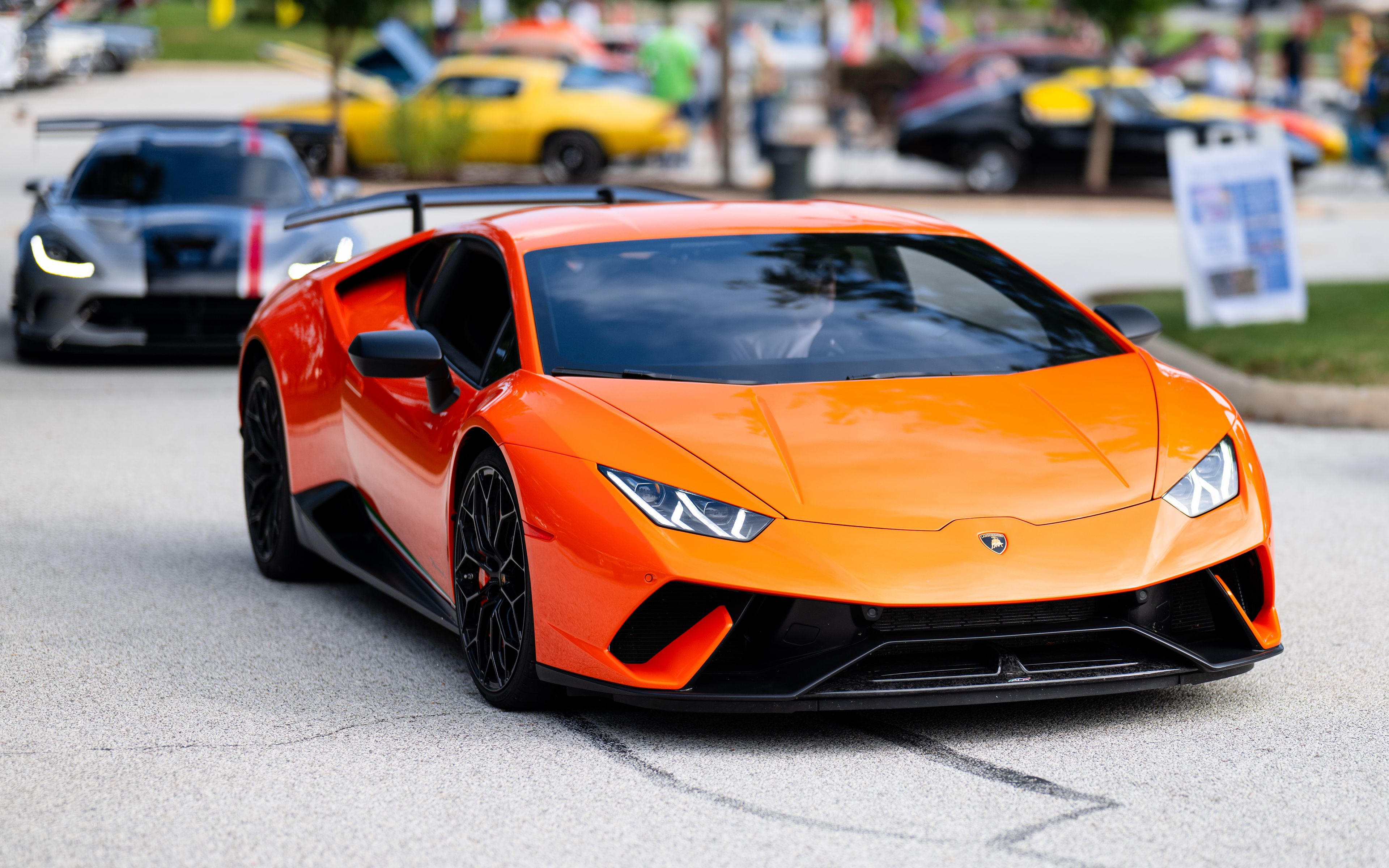 Lamborghini Orange 4k