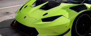 Превью обои lamborghini huracan, lamborghini, автомобиль, спорткар, зеленый