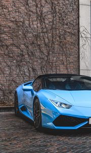 Превью обои lamborghini huracan, lamborghini, автомобиль, синий