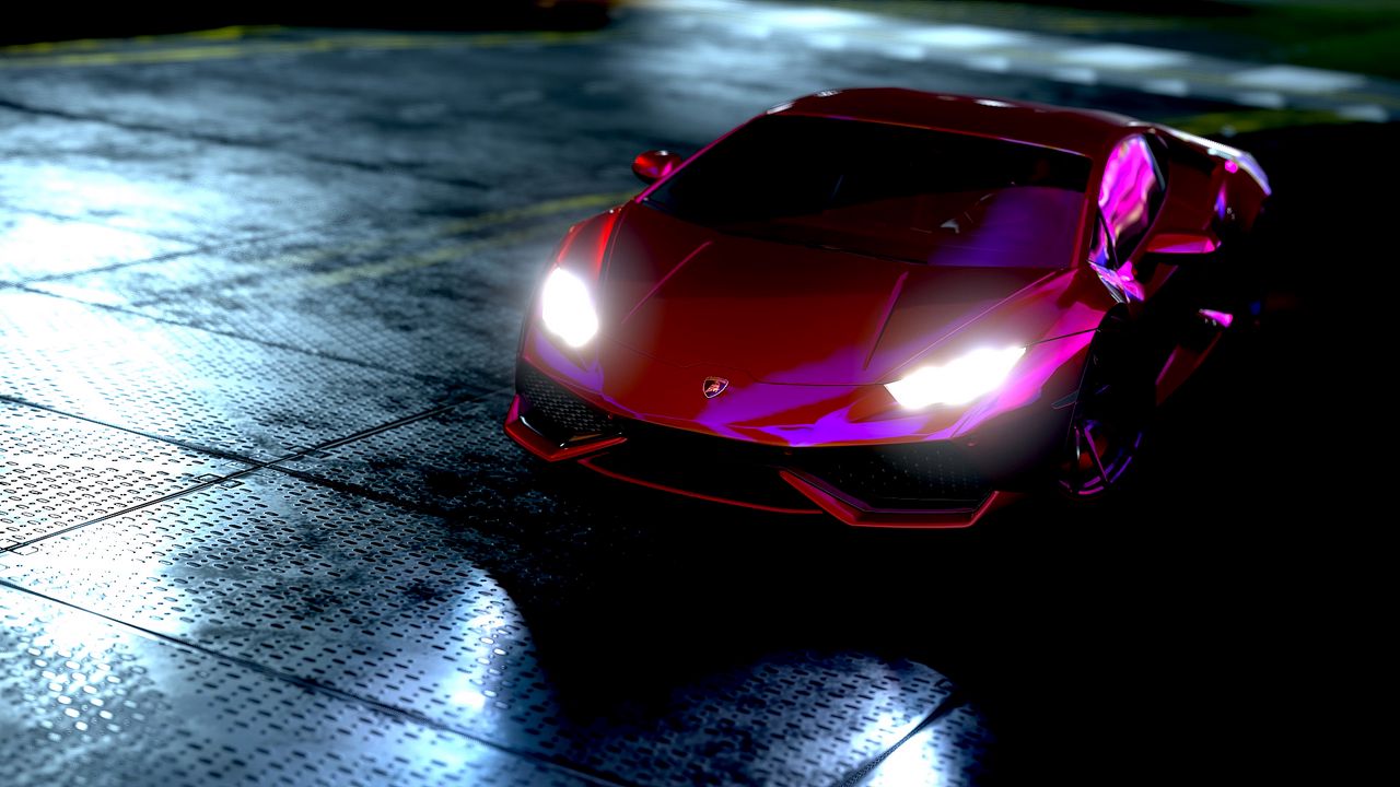 Обои lamborghini huracan, lamborghini, спорткар, неон