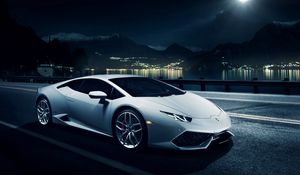 Превью обои lamborghini, huracan, lp 610-4, lb724, белый