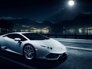 Превью обои lamborghini, huracan, lp 610-4, lb724, белый