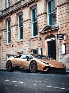 Превью обои lamborghini huracan performante, lamborghini huracan, lamborghini, спорткар, вид сбоку