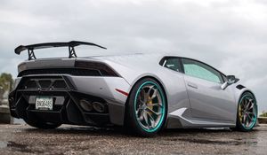 Превью обои lamborghini, huracan, вид сбоку