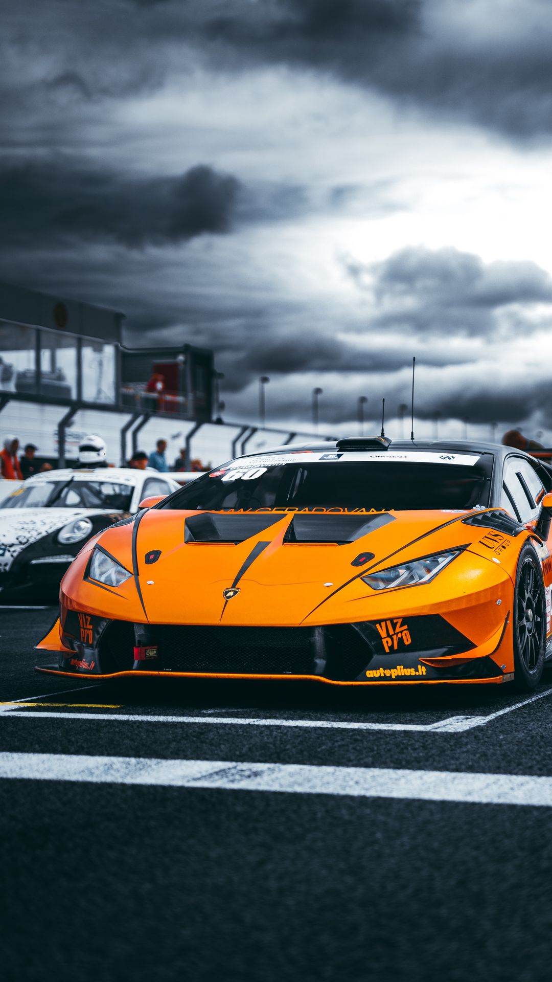 Скачать 1080x1920 Lamborghini, Машина, Спорткар, Оранжевый, Гонки.
