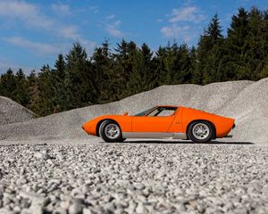 Превью обои lamborghini, miura, вид сбоку