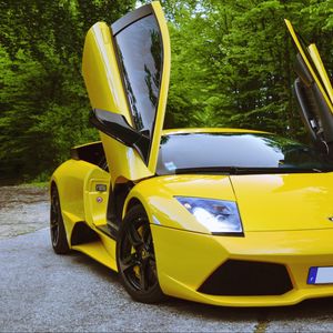 Превью обои lamborghini murcielago lp640, lamborghini murcielago, lamborghini, спорткар, желтый