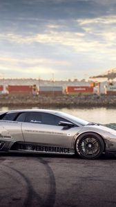 Превью обои lamborghini murcielago, машина, дрифт