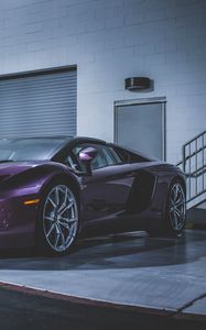 Превью обои lamborghini, спорткар, фиолетовый