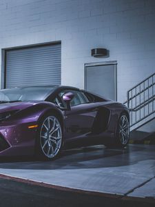 Превью обои lamborghini, спорткар, фиолетовый