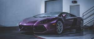 Превью обои lamborghini, спорткар, фиолетовый