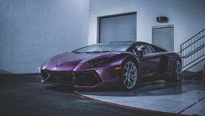 Превью обои lamborghini, спорткар, фиолетовый