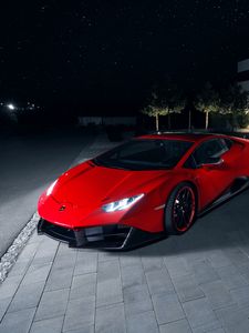 Превью обои lamborghini, спорткар, суперкар, красный