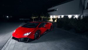 Превью обои lamborghini, спорткар, суперкар, красный