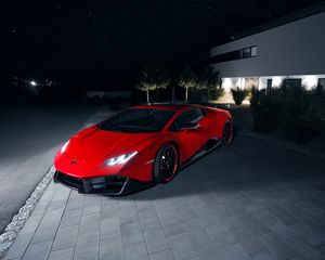 Превью обои lamborghini, спорткар, суперкар, красный