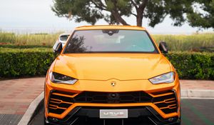 Превью обои lamborghini urus, lamborghini, спорткар, автомобиль, вид спереди