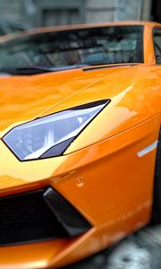 Превью обои lamborghini, вид сбоку, фара