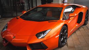 Превью обои lamborghini, вид сбоку, спорткар