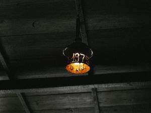 Превью обои лампа, свет, темный