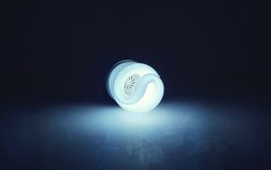 Превью обои лампочка, спираль, темный, освещение