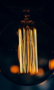 Превью обои лампочка, стекло, свет, размытие