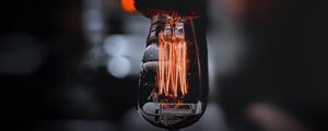 Превью обои лампочка, свечение, блики, фокус