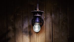 Превью обои лампочка, свет, дерево, стена