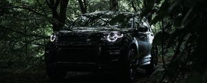 Превью обои land rover, автомобиль, внедорожник, вид спереди