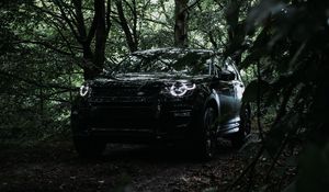 Превью обои land rover, автомобиль, внедорожник, вид спереди