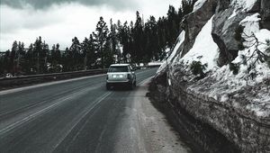 Превью обои land rover, машина, внедорожник, дорога