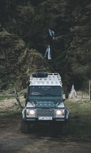 Превью обои land rover, внедорожник, горы, автомобиль