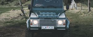 Превью обои land rover, внедорожник, горы, автомобиль