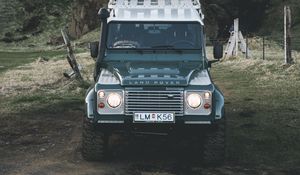 Превью обои land rover, внедорожник, горы, автомобиль