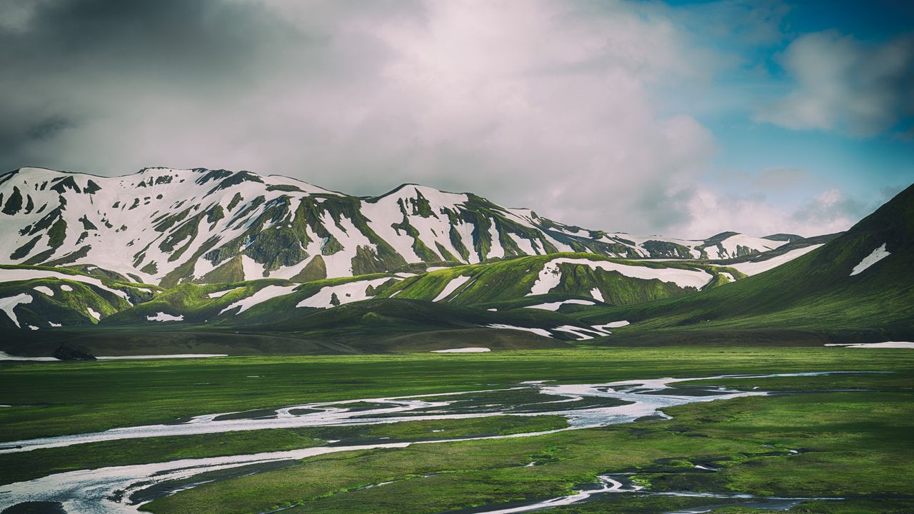 Обои ландманналагар, исландия, горы, трава