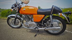 Превью обои laverda 750 sf, laverda, мотоцикл, байк, оранжевый