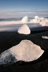 Превью обои лед, берег, море