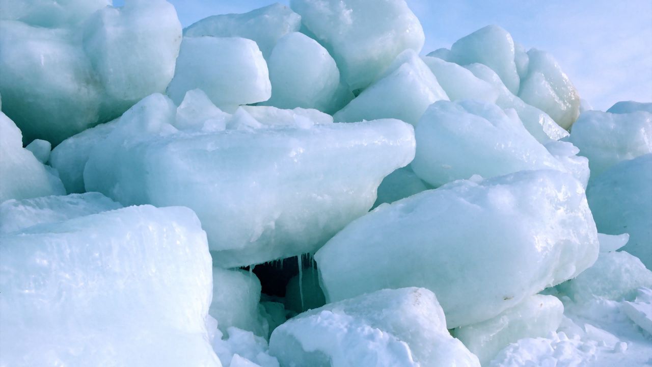 Обои лед, глыбы, северный полюс, холод