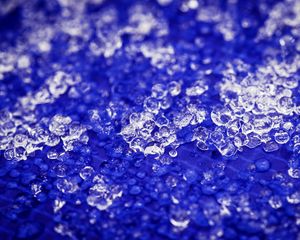 Превью обои лед, капли, прозрачный, синий, рельеф