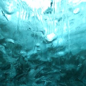 Превью обои лед, пузыри, трещины, текстура, синий