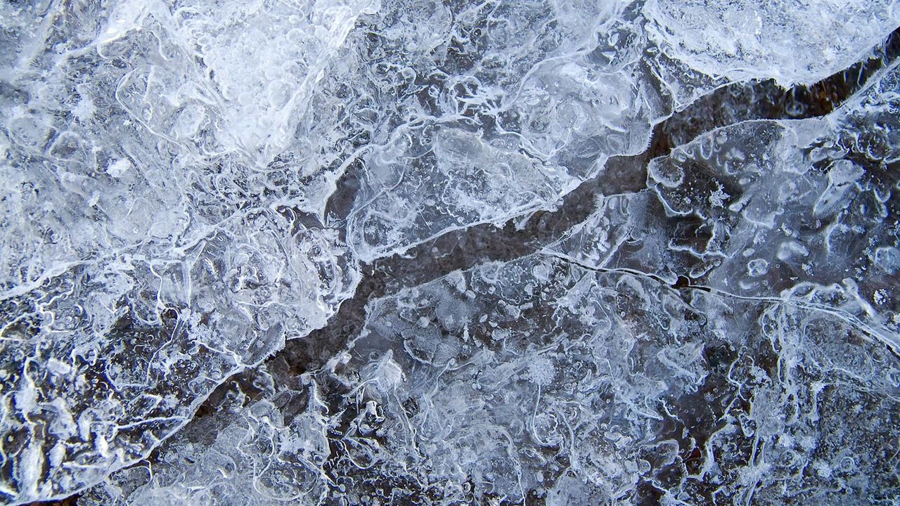 Обои лед, трещины, фон, линии, текстура