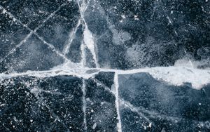 Превью обои лед, трещины, поверхность